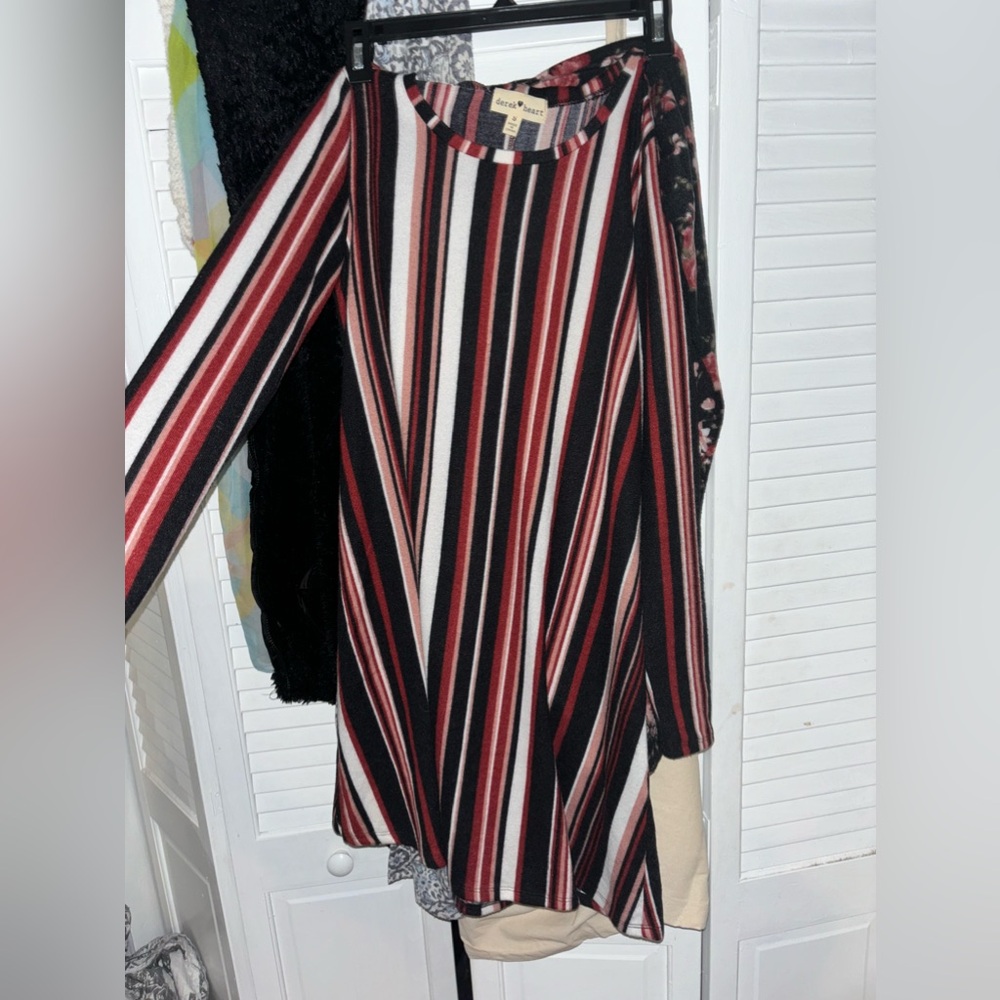 Derek Heart pinstripe sweater dress